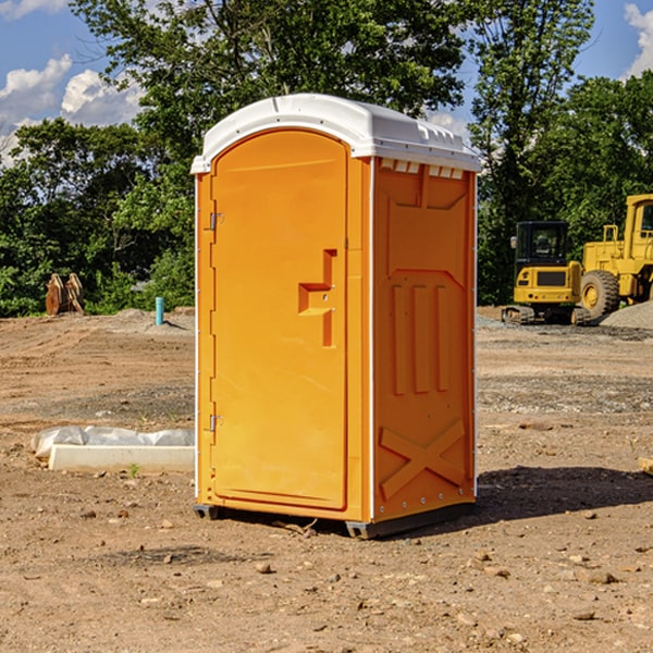 how often are the portable restrooms cleaned and serviced during a rental period in Bagley MI